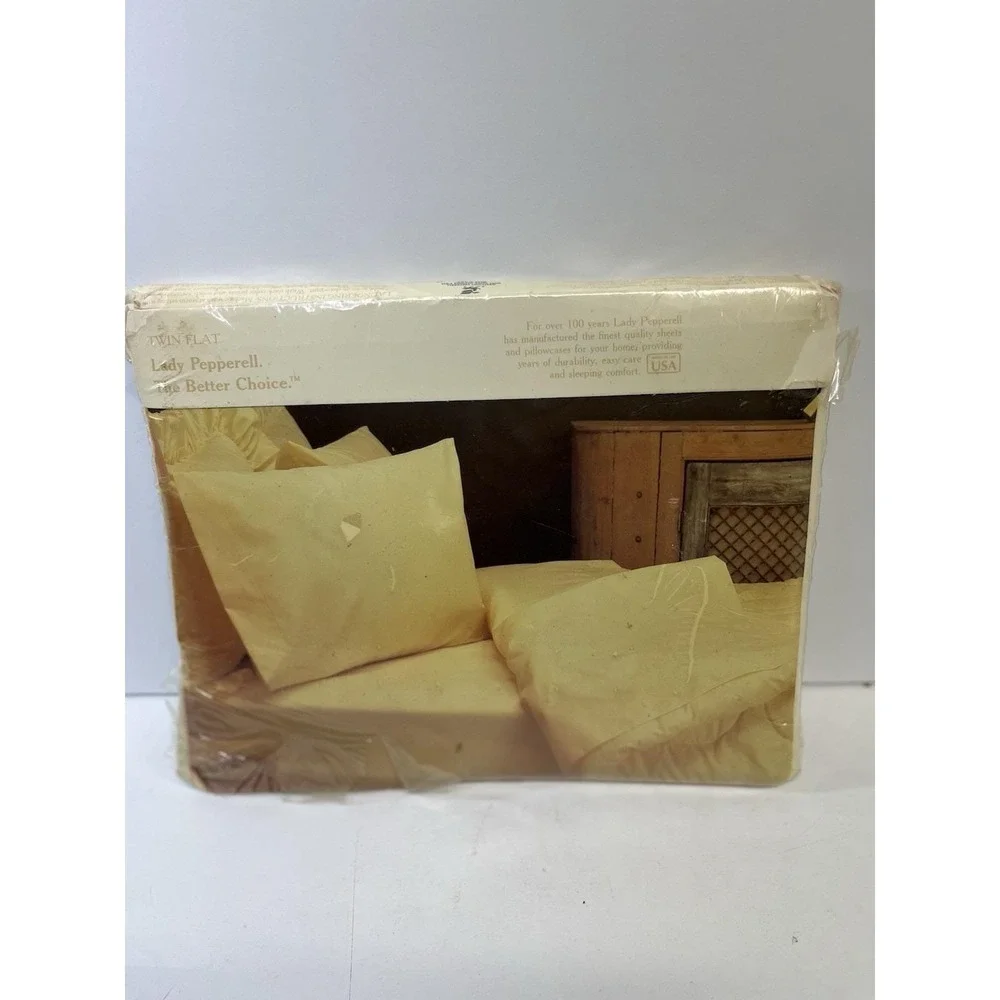 Vintage Lady Pepperell Twin Size Bed Sheet 72x99 New 100% Cotton Bone